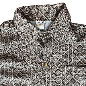 Vintage Career sport golf Club Disco Fitted Shirt Dagger collar 1970’s poly